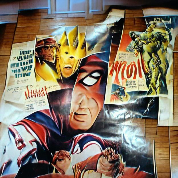 Vintage Marvel Comics Style Movie Posters