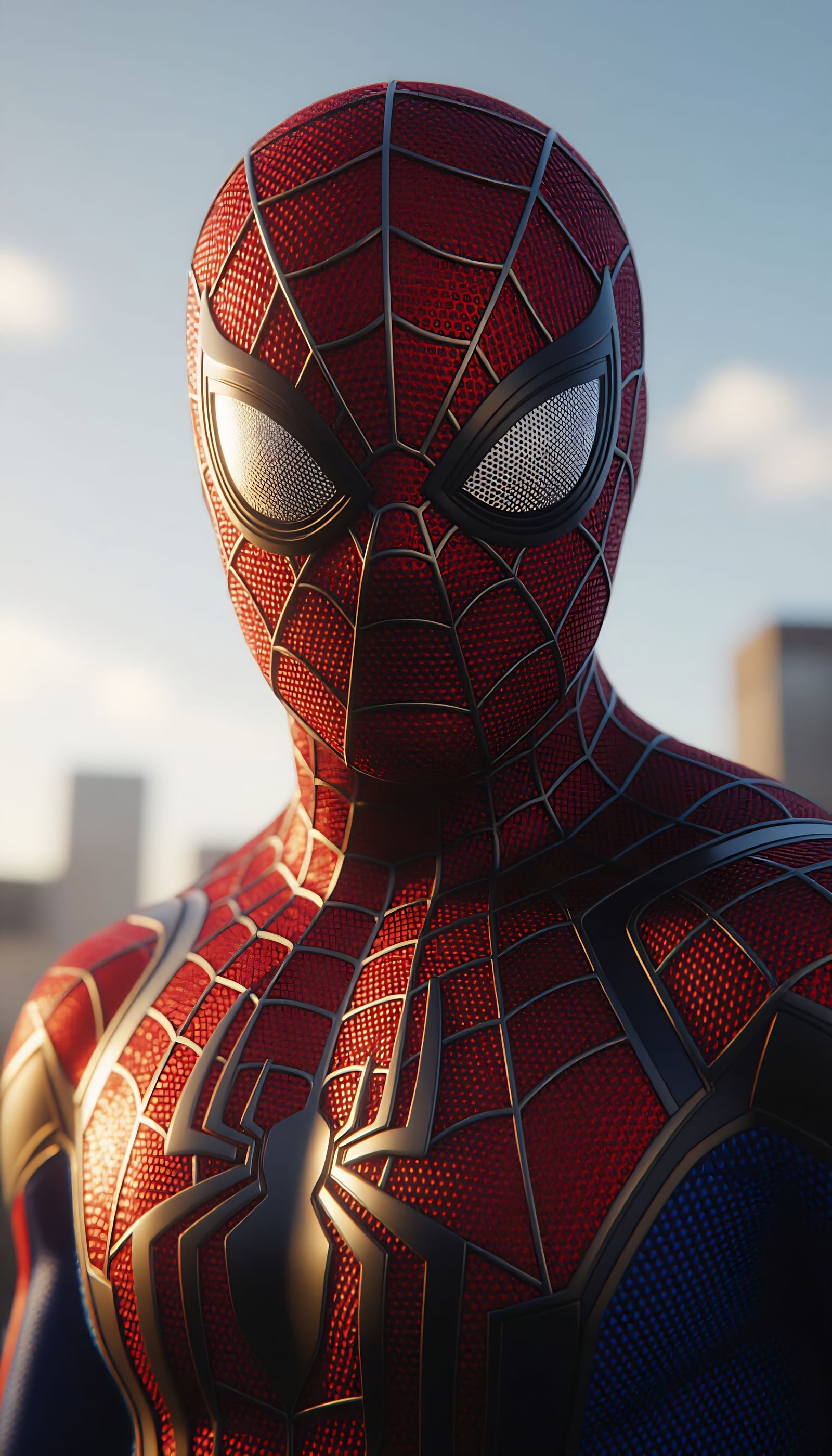Iron Spiderman Cinematic Portrait, Hyper Realistic