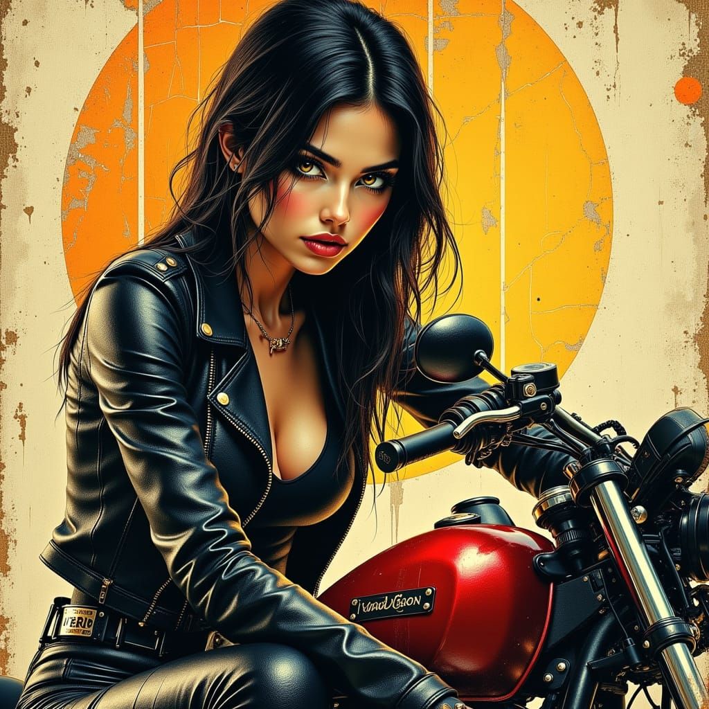 Biker Chick ready to vroom-vroom