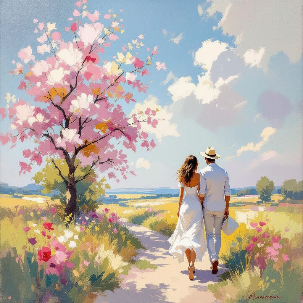 Luminous Summer Day in Impressionistic Style