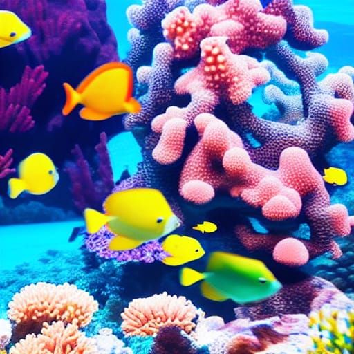 Colorful Tropical Fish Thrive in Coral Reef