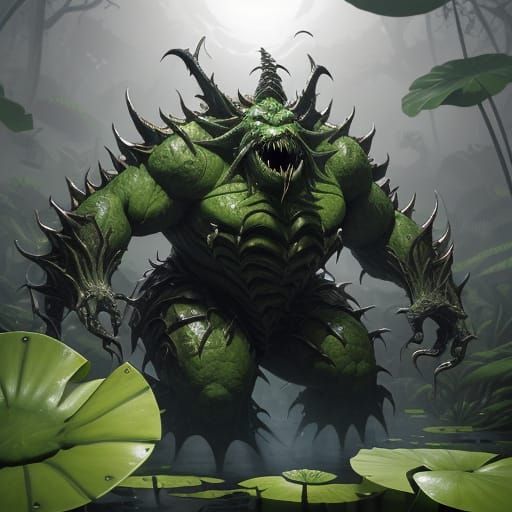 Massive Lily Pad Monster With Fanged Maw - Bloom Z