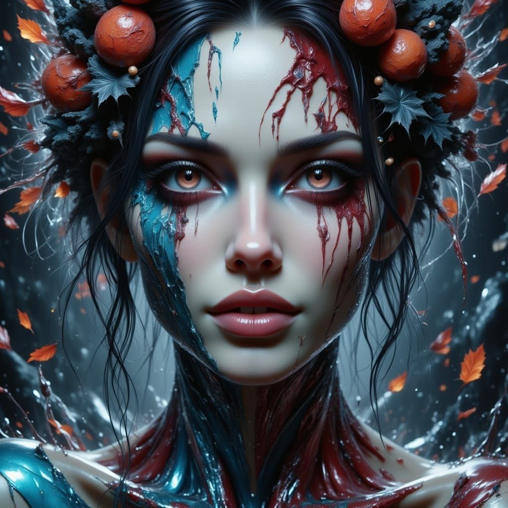 Graffiti Art Portrait: Grief Wielder in Street Art Style