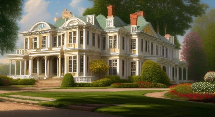 Queen Anne Mansion in Luminist Style