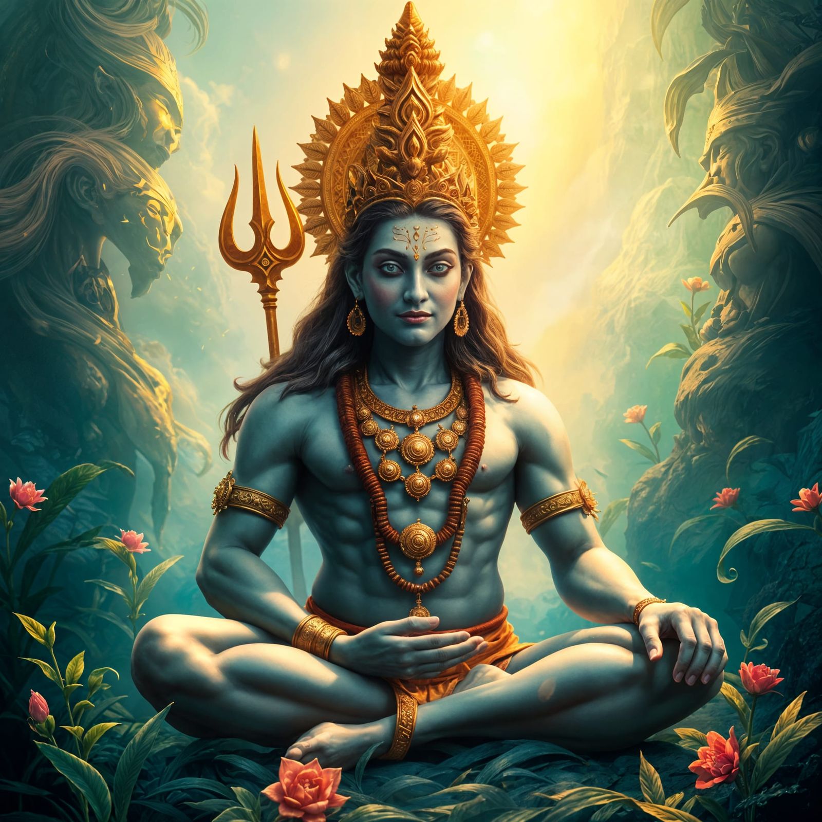Shiva the Yogic God in Serene Splendor