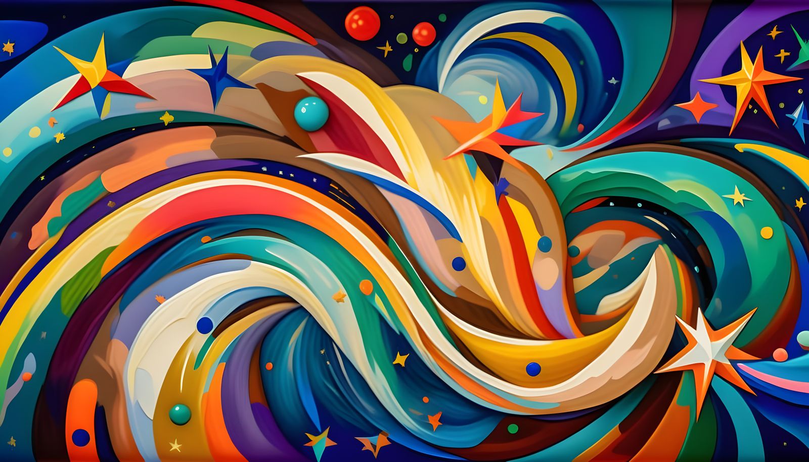 Cosmic Geyser Maelstrom in Impasto Oil Paint