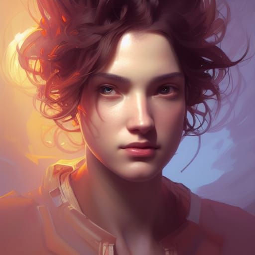 Hyperdetailed Portrait of Noah in Art Nouveau Style