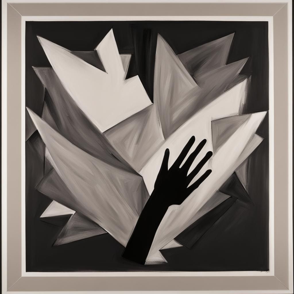 David Bowie as portrayed by Pablo Picasso with  unmatched ey...