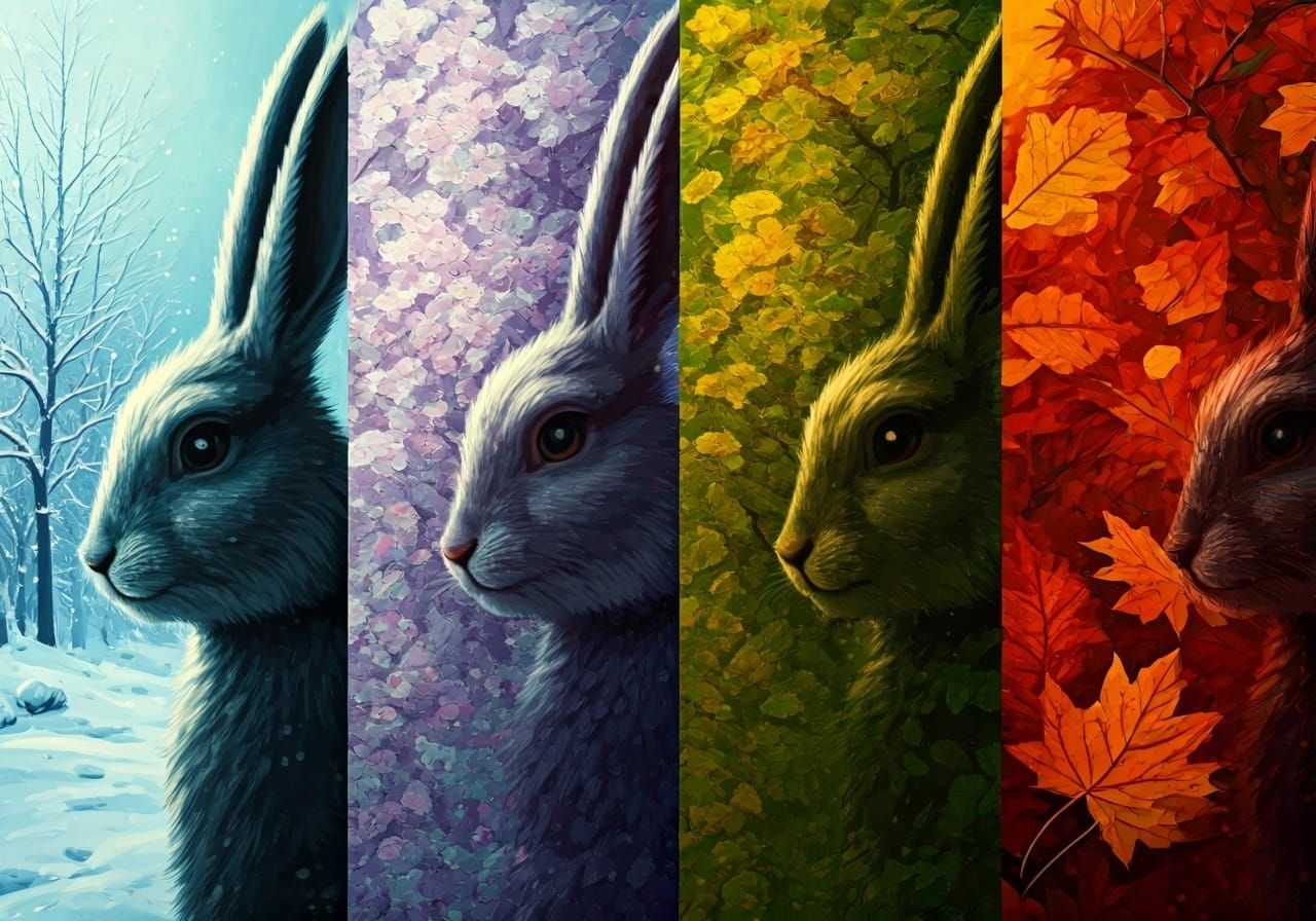 Glitchcore Bunnies: A Seasonal Surrealism in Pulp Art