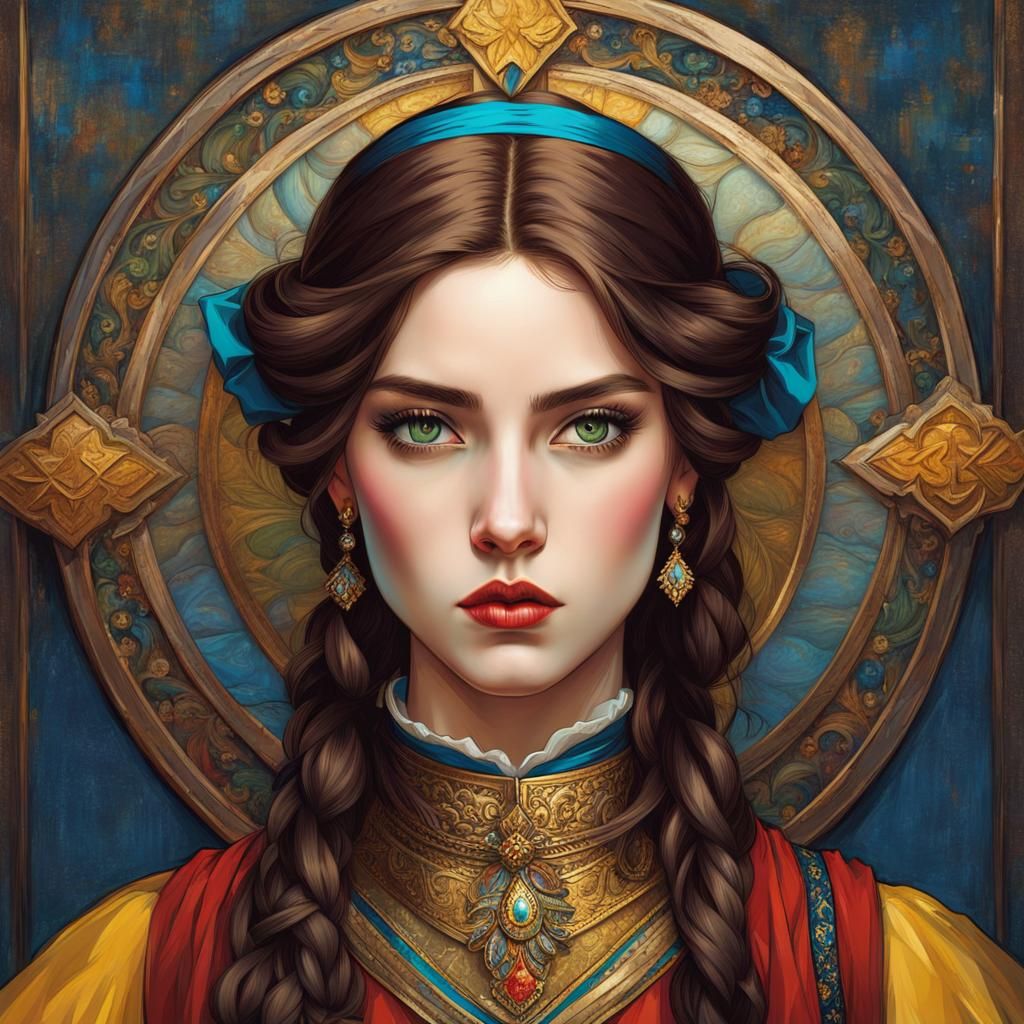 Medieval Princess Portrait in Anime Style