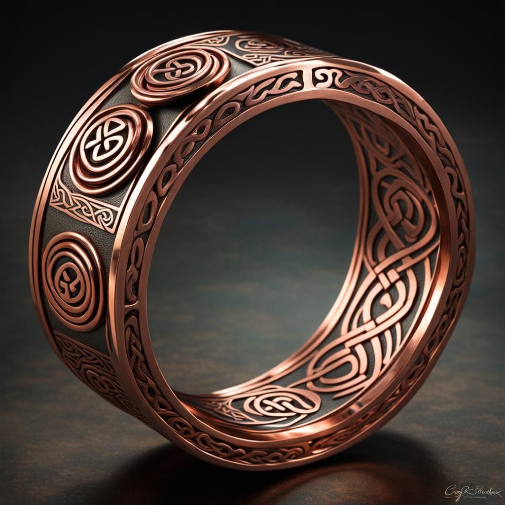 Celtic Copper Torque in Sinister Style