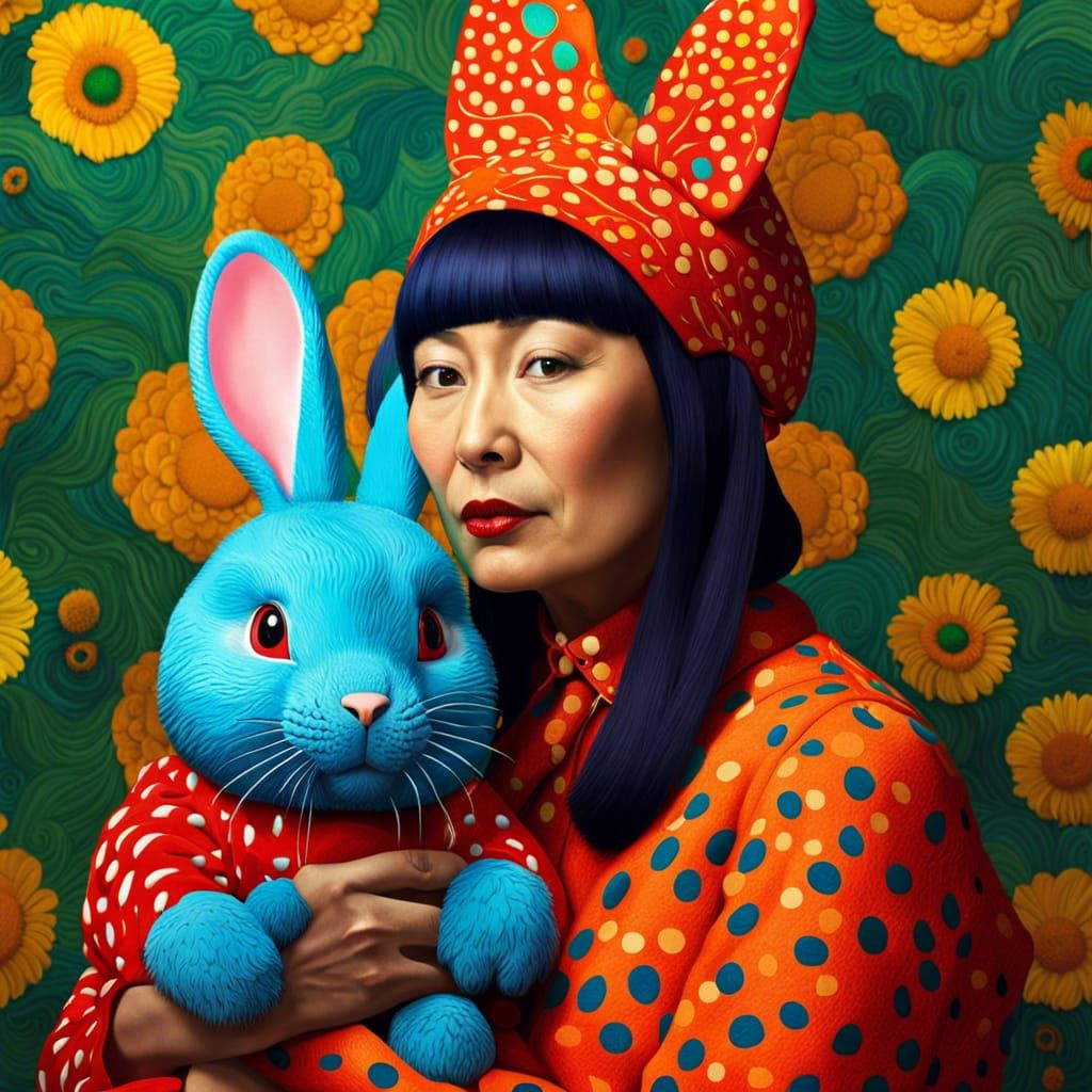 Yayoi kusama loves bunnies