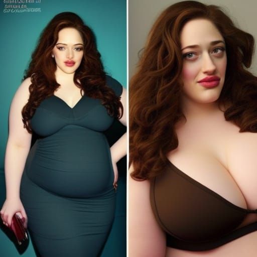 Curvy Model with Voluptuous Figure in Tight Clothes