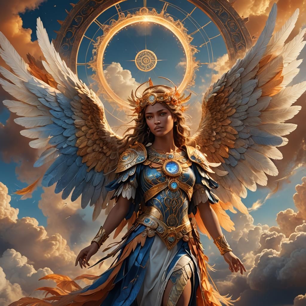 Biblically Accurate Angel in Golden Light