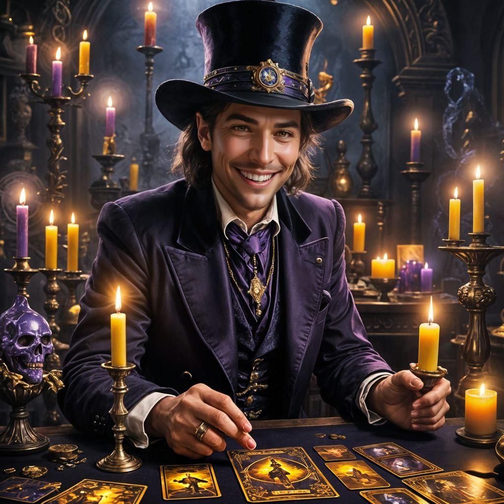 Dark Fantasy Tarot Card Dealer in High Detail
