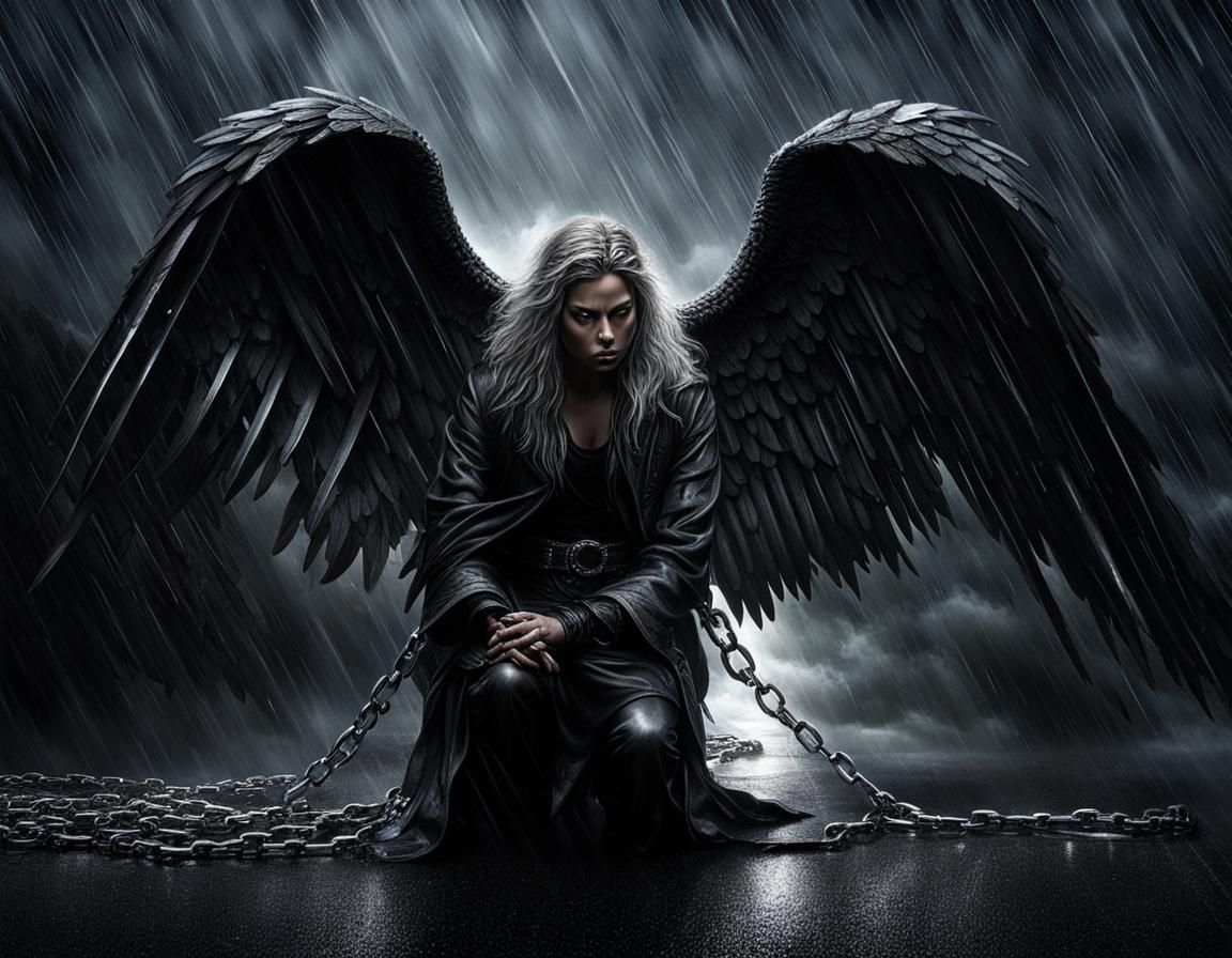 Fallen Angel in Chains, Macabre Art