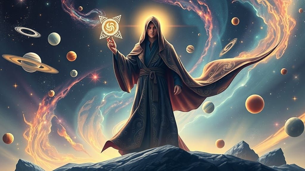 Cosmic Magician Dances with the Stars in Syd Mead-Style Futu...