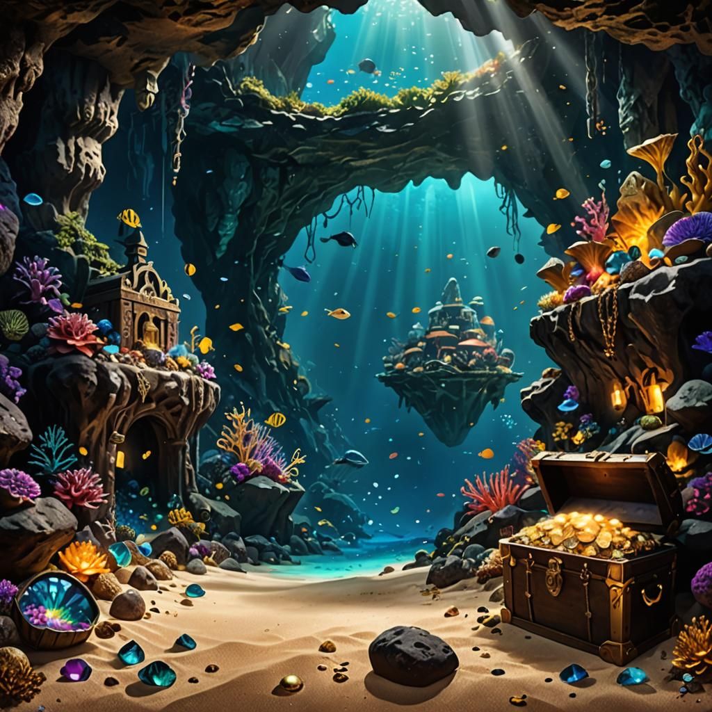 Underwater Grotto Treasure Trove in Unreal Engine 5