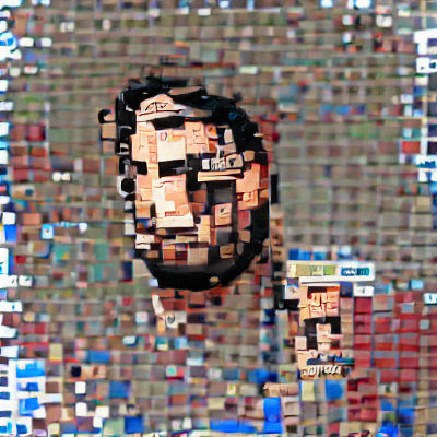 Pixel Art Portrait of a Man