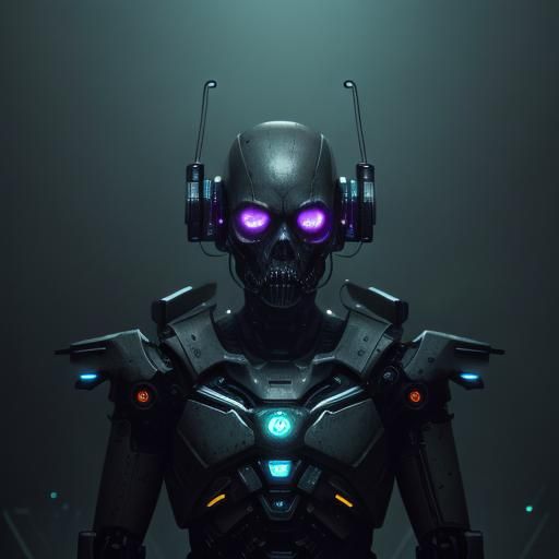 Cybernetic Transformation in Dystopian Lab: Digital Art