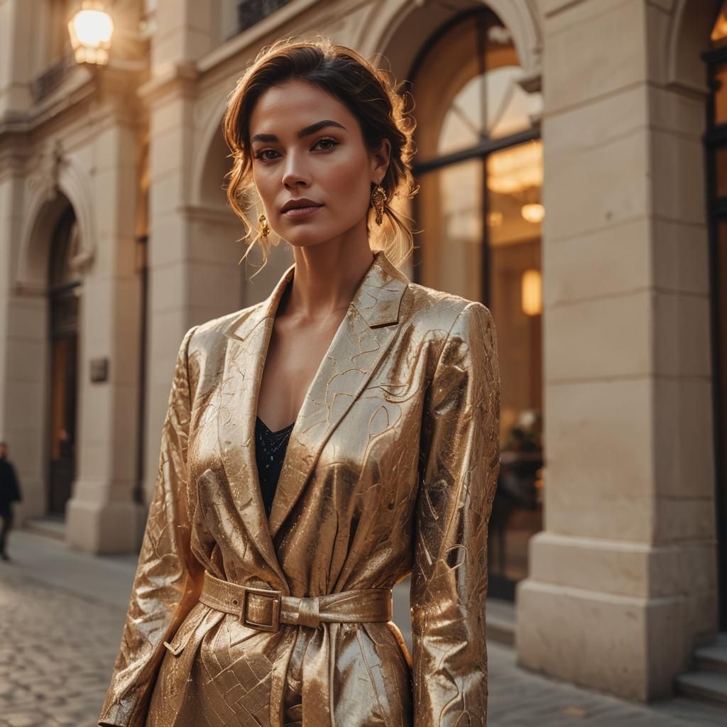 Stunning Modern Woman in Luxurious Setting: Fashion Photogra...