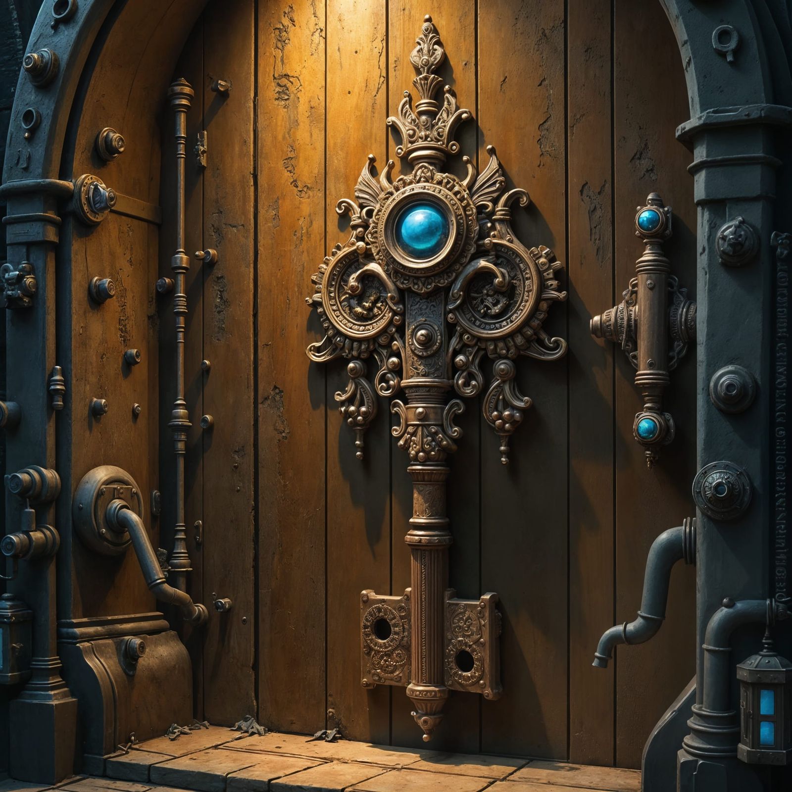 Steampunk Door and Key Engine