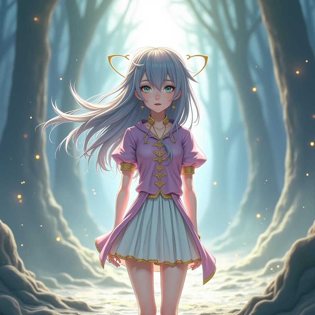 Fantastical Professor in Gothic Setting, Ornate Style