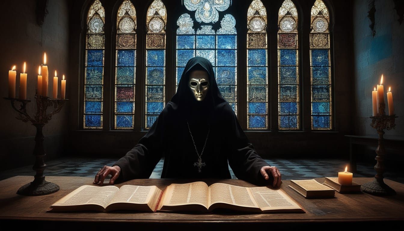 Surreal Tribunal Scene in 16th-Century Spain