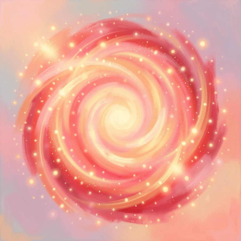 Vibrant Love Aura in Abstract Expressionist Style