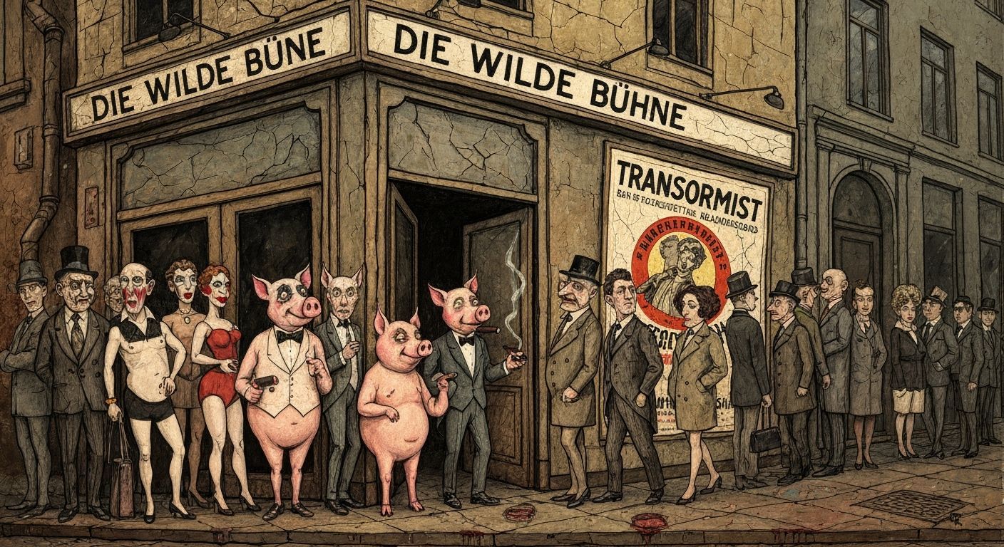 German Expressionist Dada Satire of Weimar Nightlife