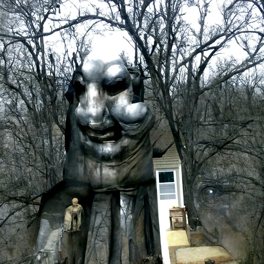 Creepy big statue