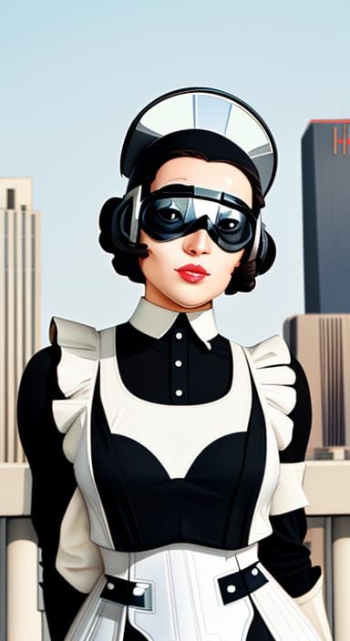 Symmetrical Art Deco Stormtrooper French Maid Wears Aviator ...