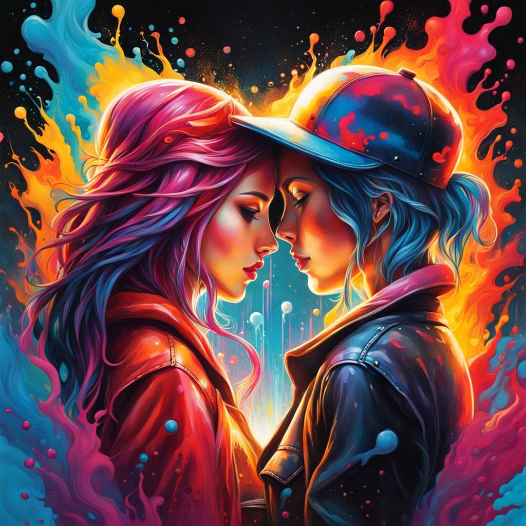 Graffiti Style Twin Flame Book Cover