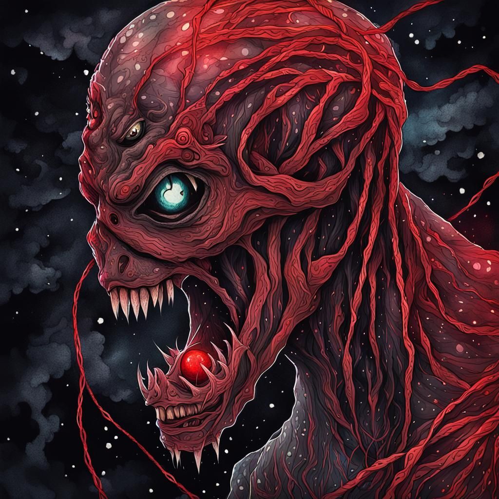 Eldritch Horror Emerges from Shadows in Anime Style