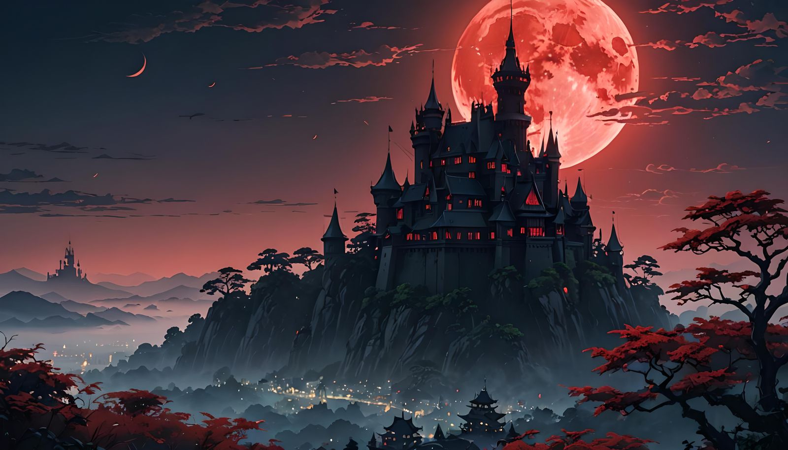 Vampire Castle Under Blood Moon, Anime Key Visual