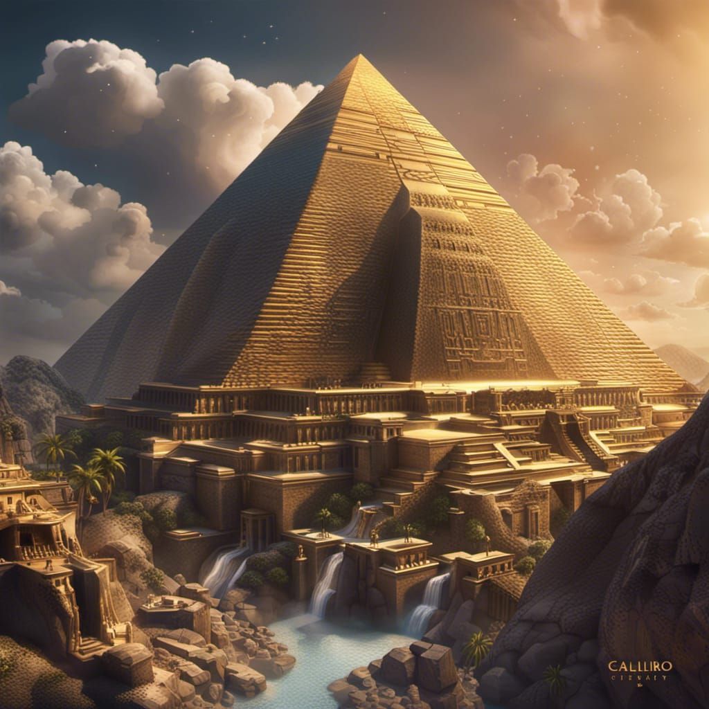 Hyperrealistic Temples of Atlantis, Egypt and Babylon