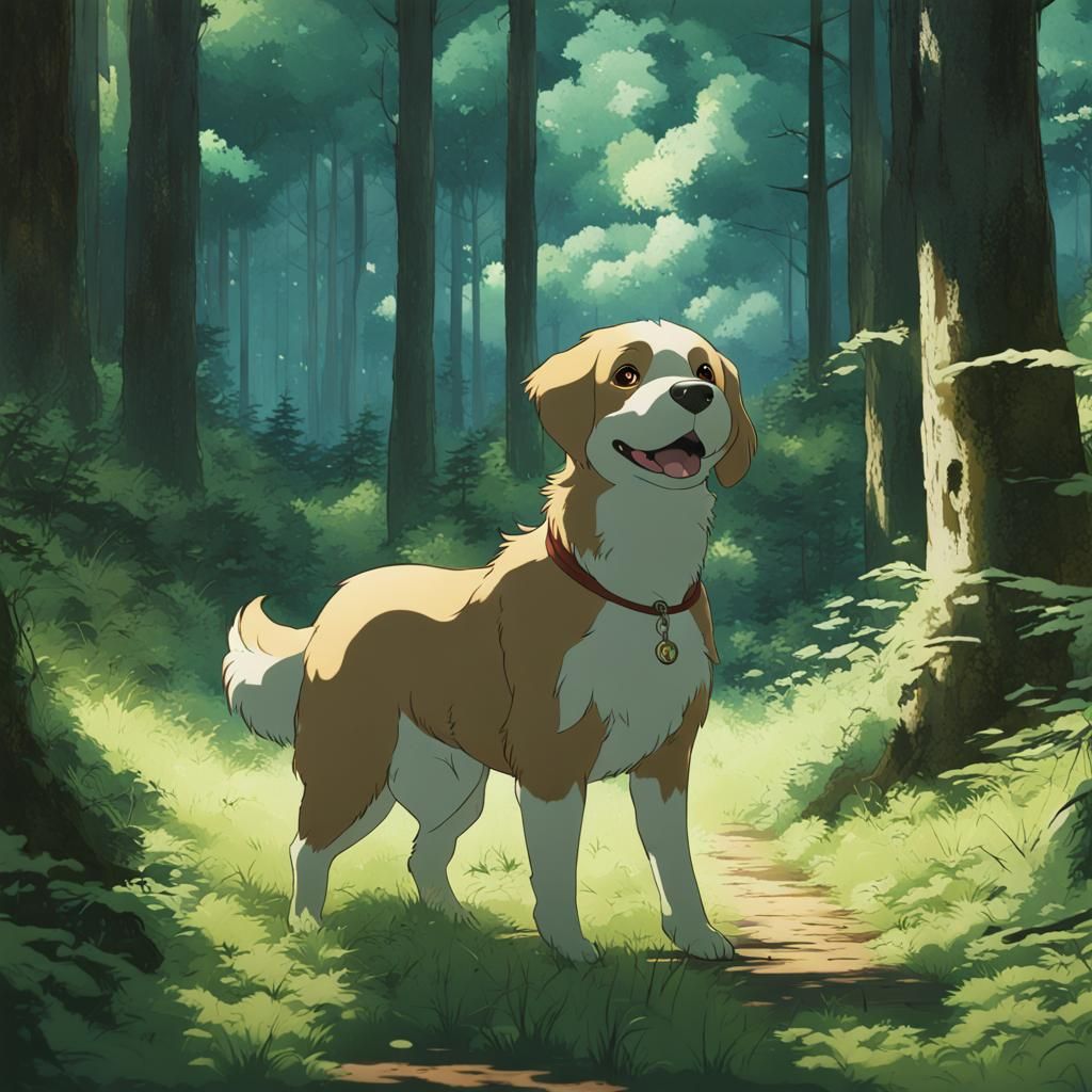 Dog in Forest: Anime Key Visual