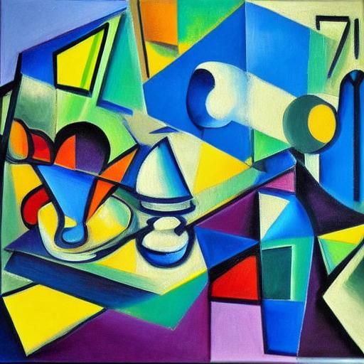 Cubist Mighty Mouse Lamp Still Life