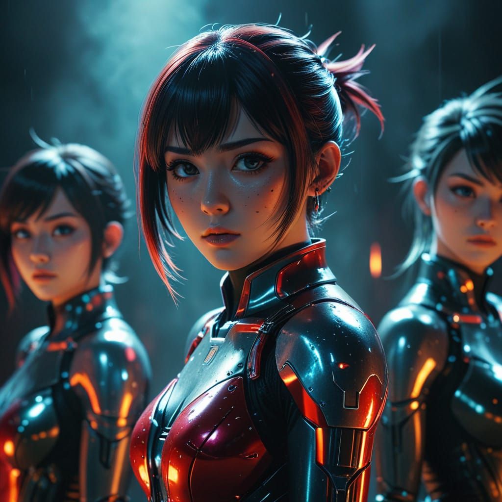 Finlince and Friends Performing in 3D Anime Style