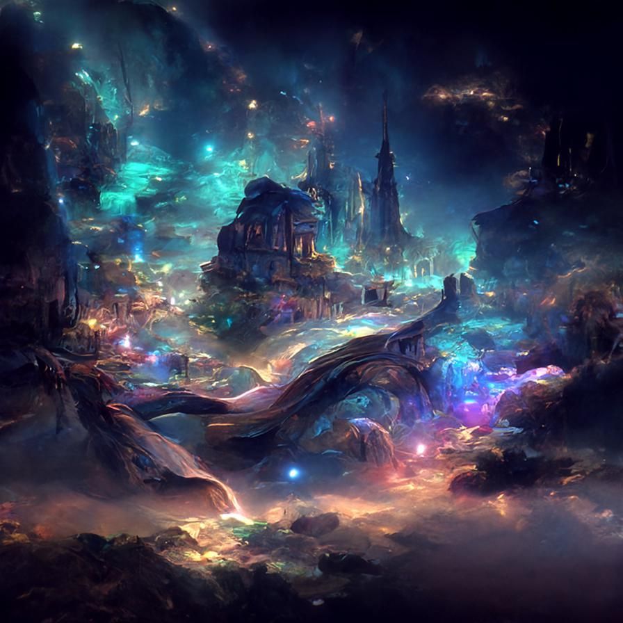 Ornate Magical City of Brass and Glass in Digital Art