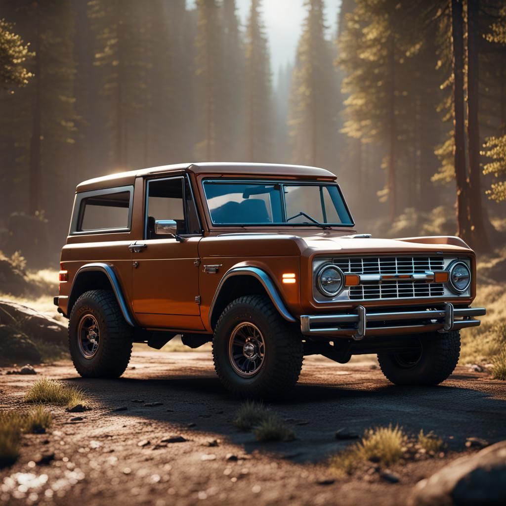 Ford Bronco in 3D Game Cinematic Style