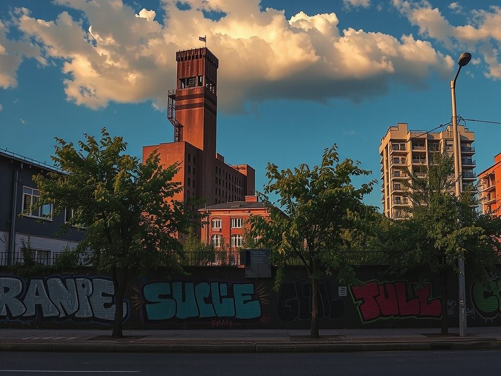 Summer Sunday in a Urban City