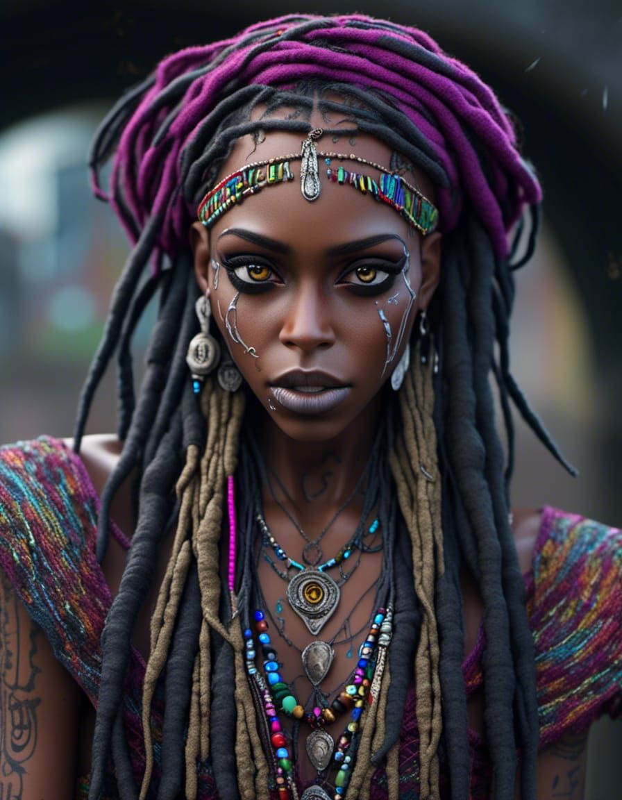Voodoo Priestess in New Orleans Cemetery