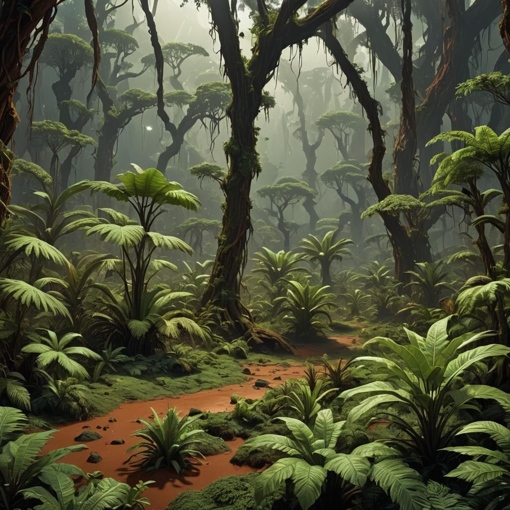 Martian Rainforest: A Botanical Vision of Mars