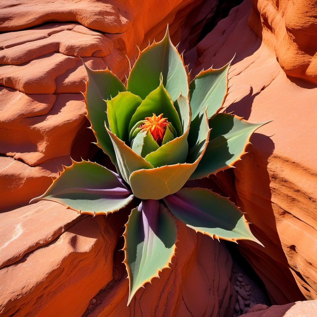 Desert Canyon Sprout in Hyperrealistic Detail