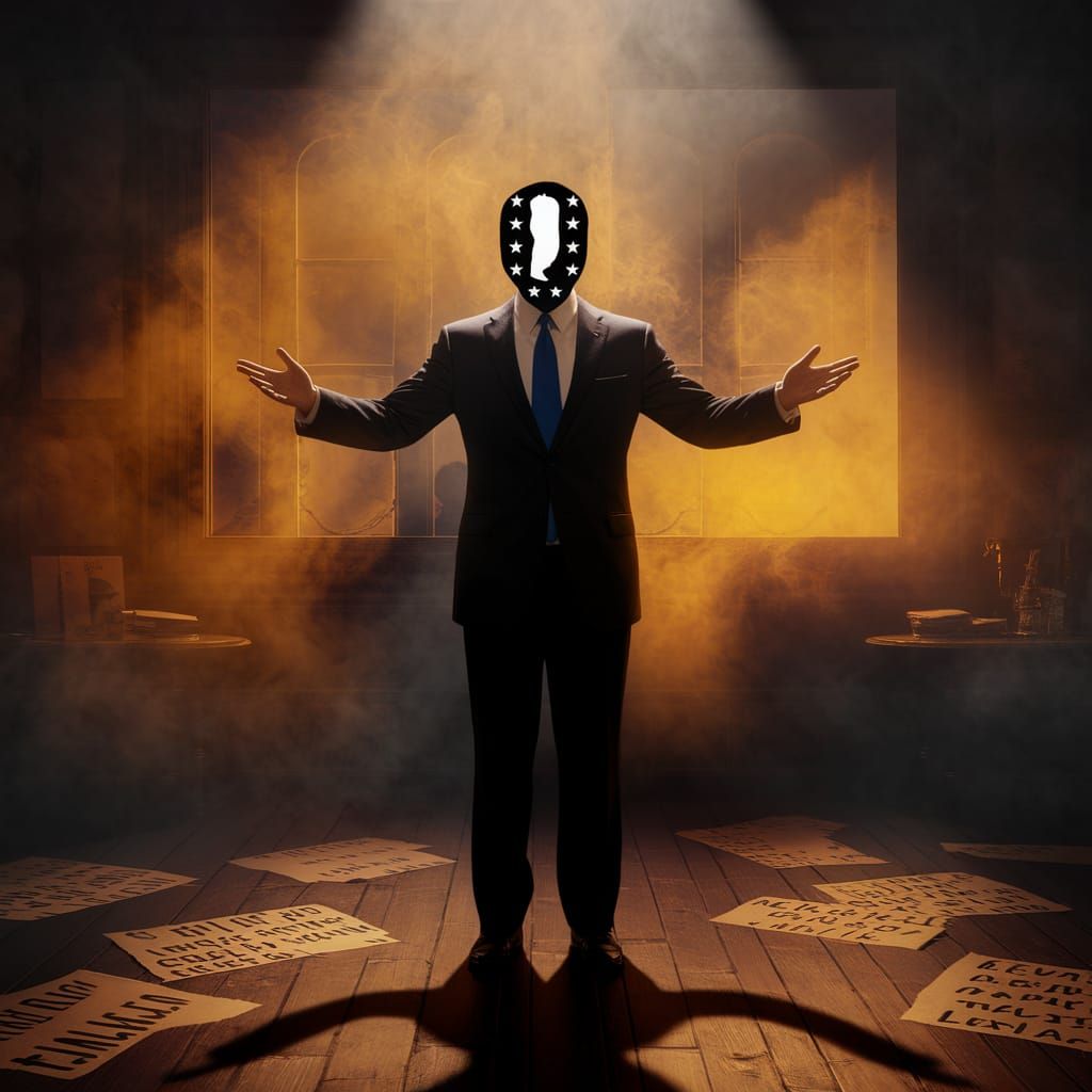 New President Masked by the Old: Digital Art