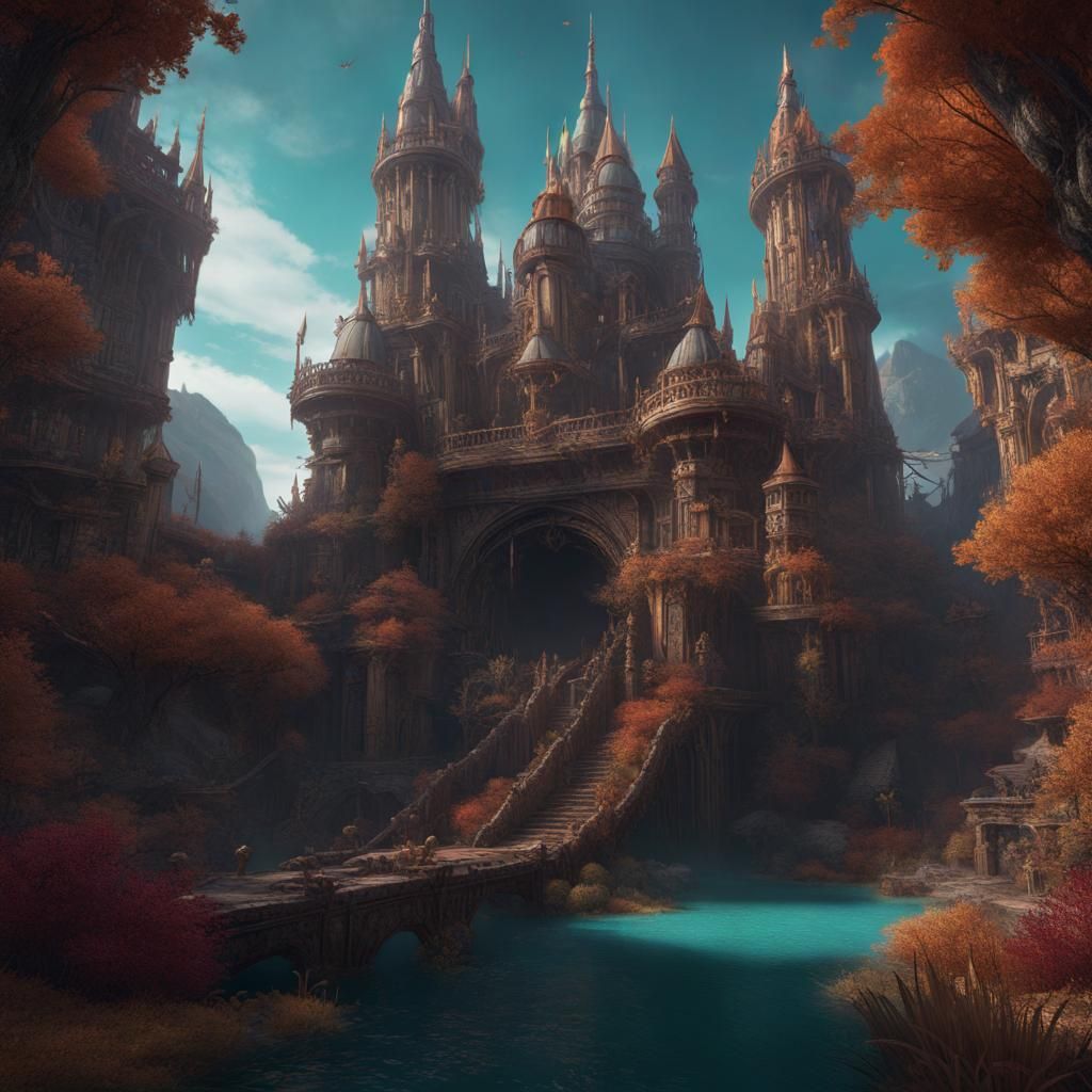 Fantastical Matte Painting in Deep Color