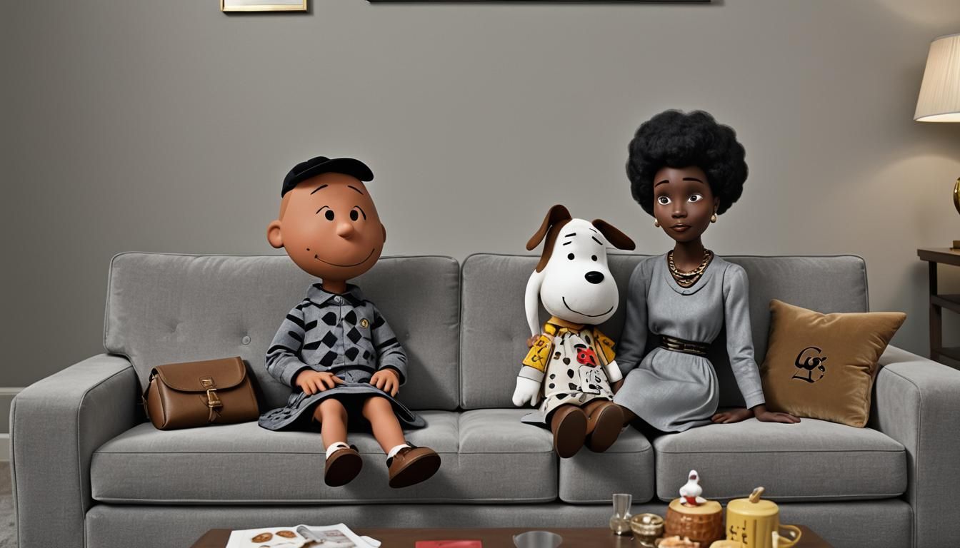 Charlie Brown Lounging in Luxury Penthouse