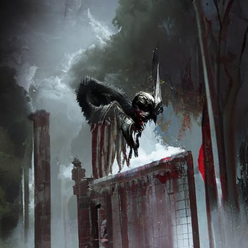 Sinister Angel of Tyranny: A Dark Fantasy Portrait
