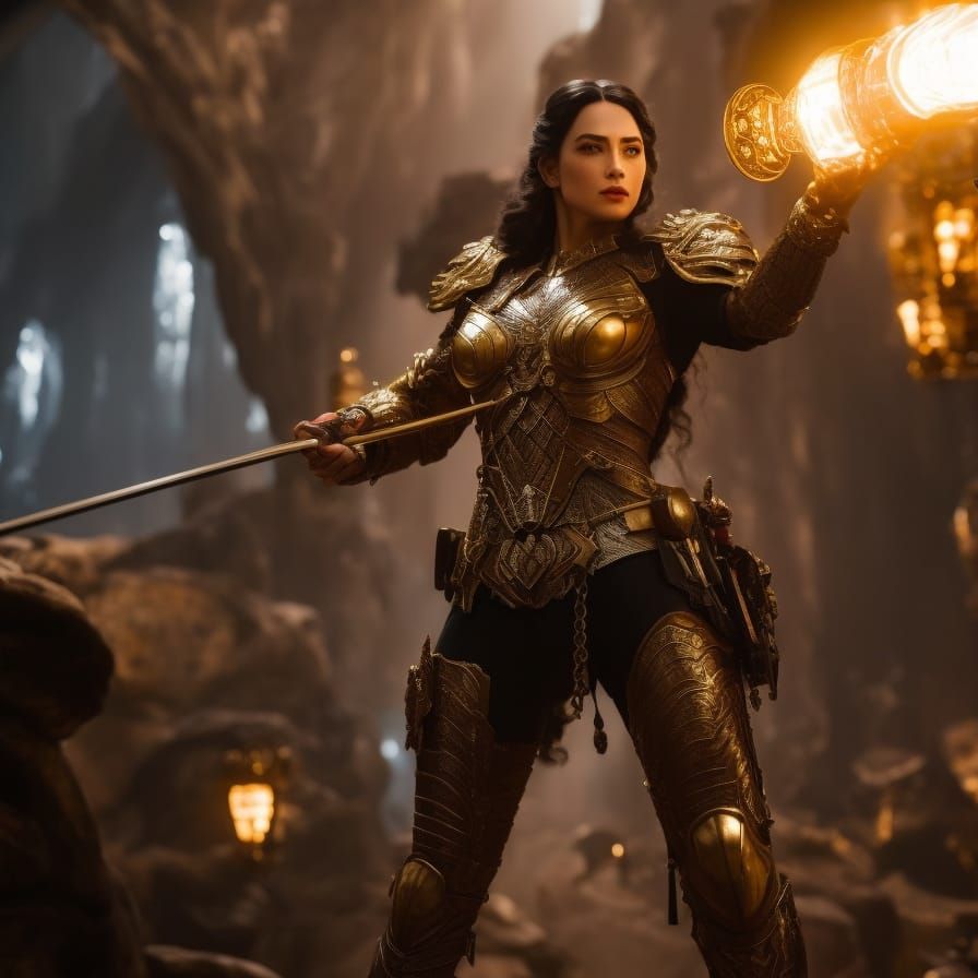 Glamorous Dwarven Metal Siren in Opulent Cave Abode